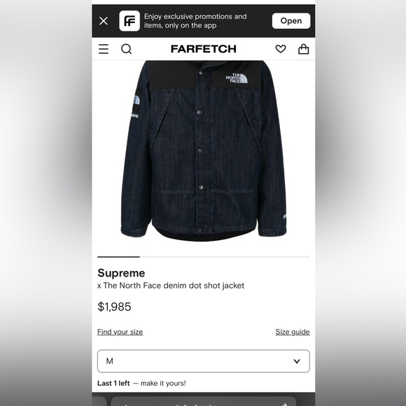 Supreme The North Face Denim Dot Shot Jacket. Worn twice. In great condition!! - Picture 13 of 16